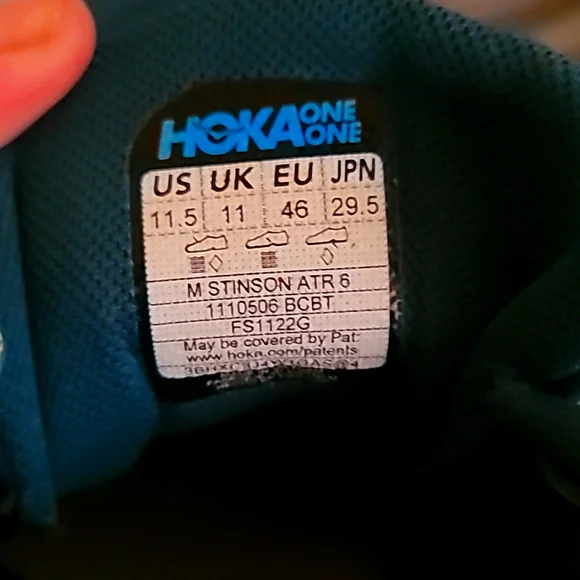 Hoka Teal and Yellow Athletic Shoes - Picture 6 of 6